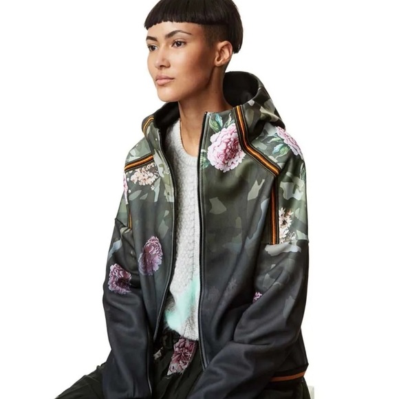 Desigual Angee Floral Hooded Zip Up Sweatshirt Sz XS - Picture 2 of 12